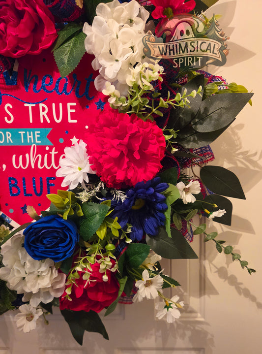 Freedom in Full Bloom - 4th of July America 250 Patriotic Floral Wreath