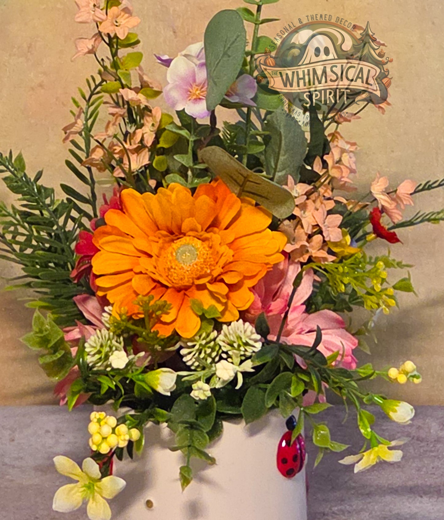 Ladybug Lane Bloom - Wildflower Blooms Ladybug Centerpiece