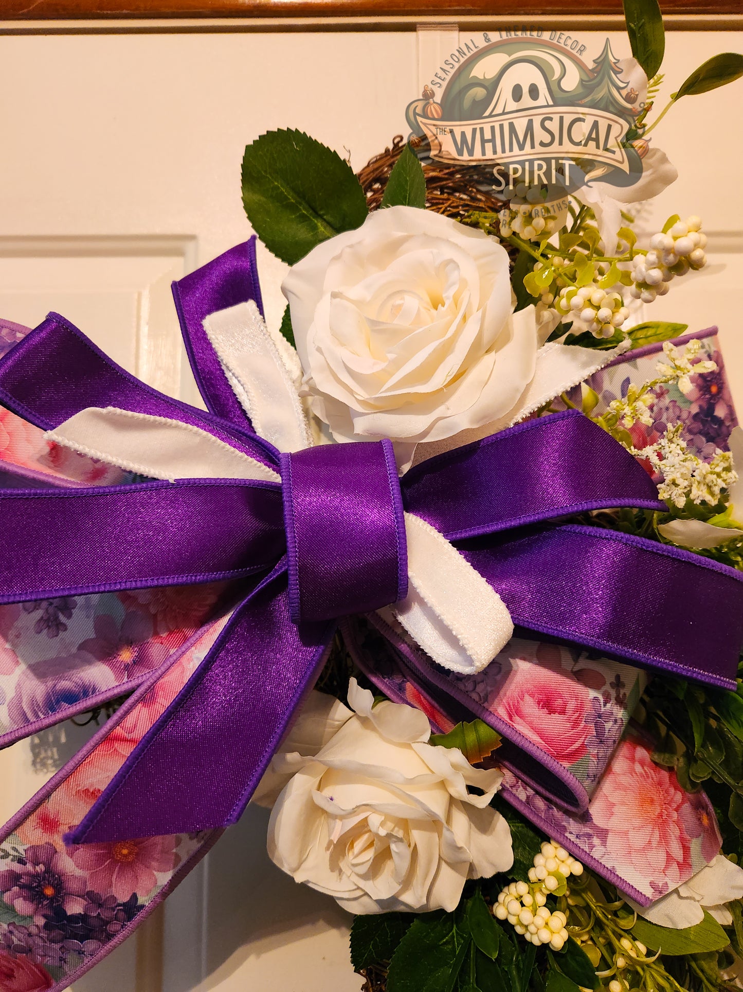 Risen in Royal Bloom - Easter Cross Wreath