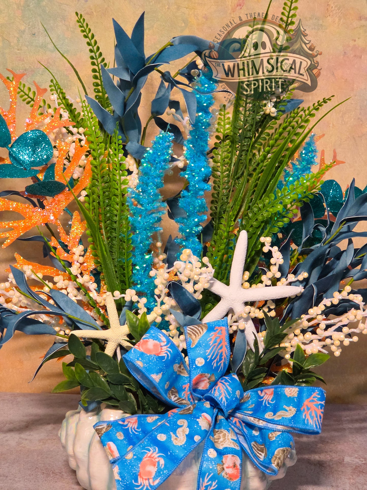 Saltwater Garden Escape - Summer Ocean Tabletop Centerpiece