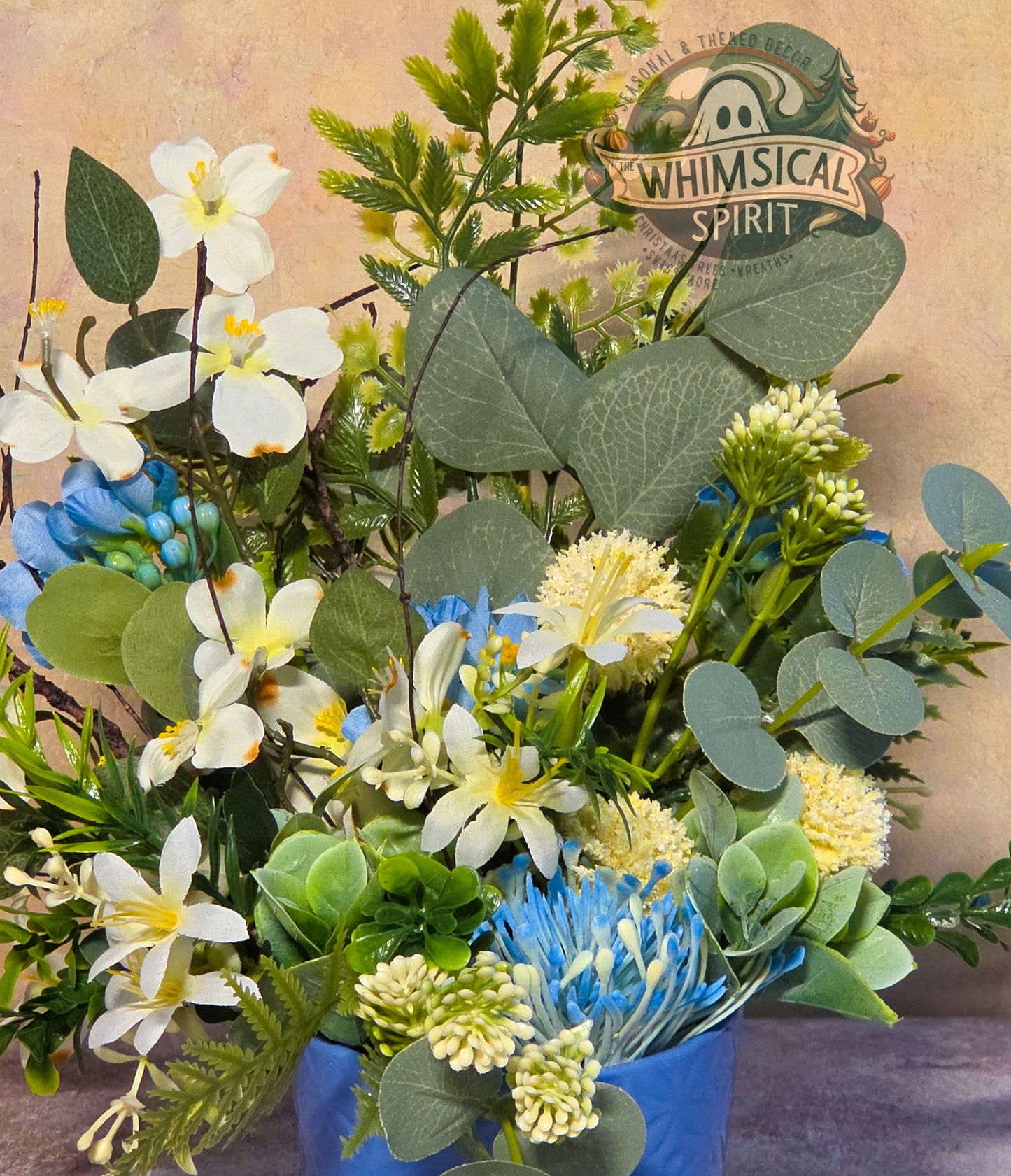 Soft Sky Garden - Everyday Greenery Centerpiece