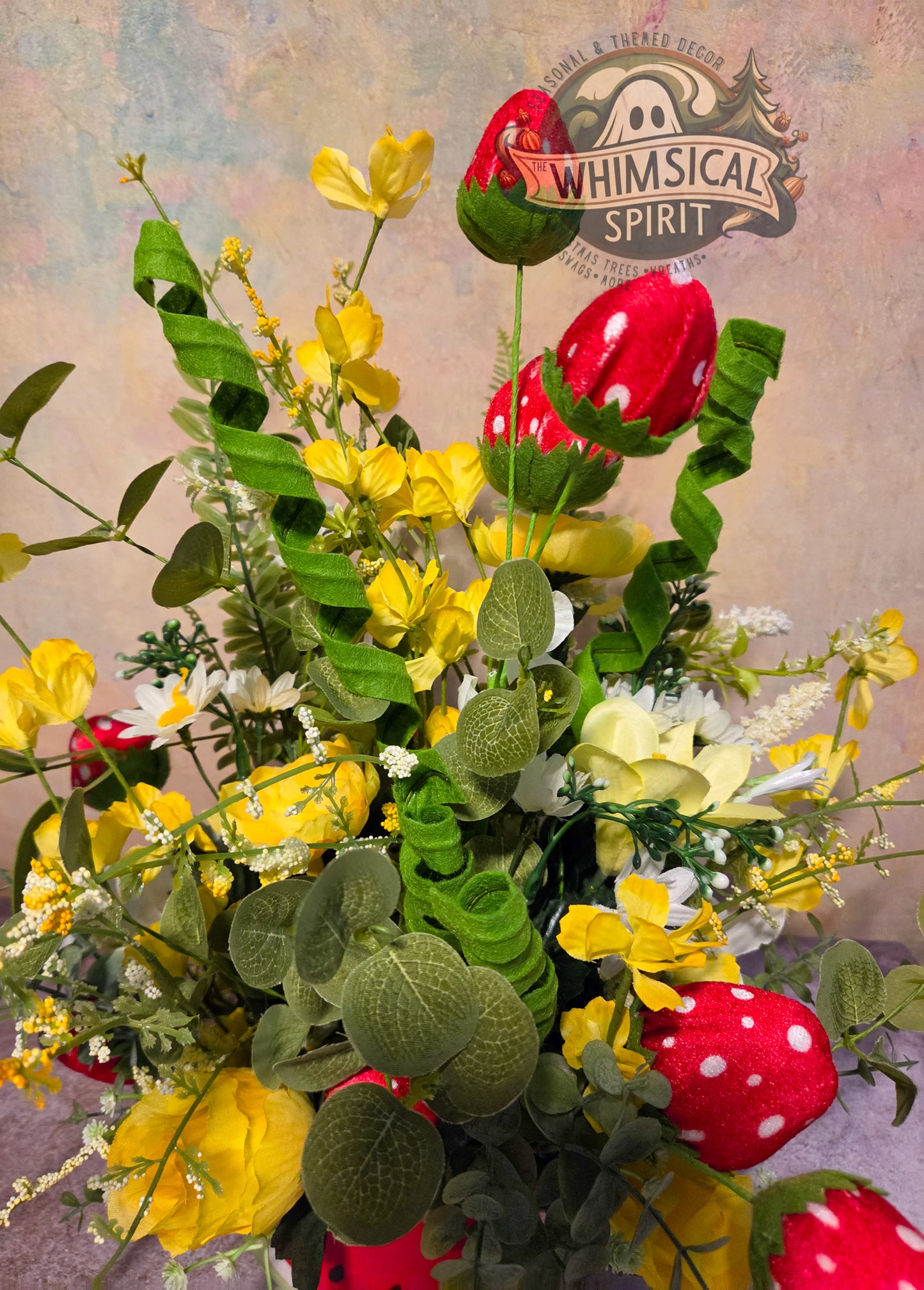Berry Patch Picnic - Spring Flower Tabletop Centerpiece