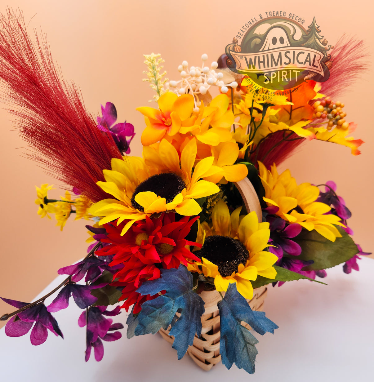 Bloom Basket - Fall Harvest Tabletop Centerpiece The Whimsical Spirit