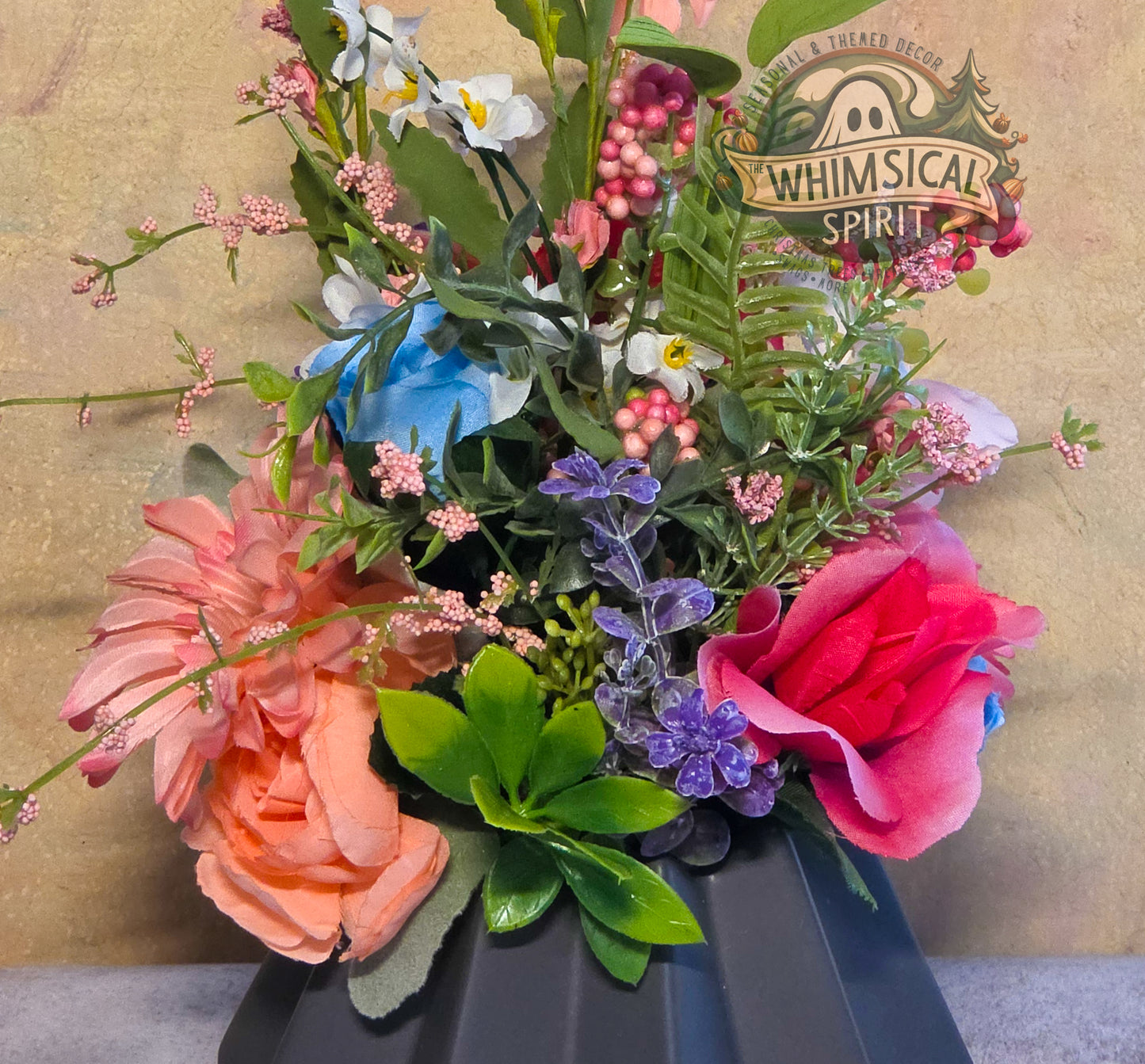 Blush Facet Bloom - Wildflower Blooms Floral Everyday Centerpiece