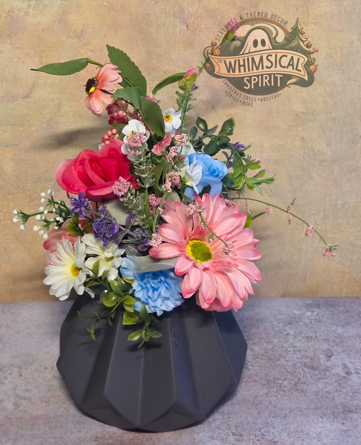 Blush Facet Bloom - Wildflower Blooms Floral Everyday Centerpiece