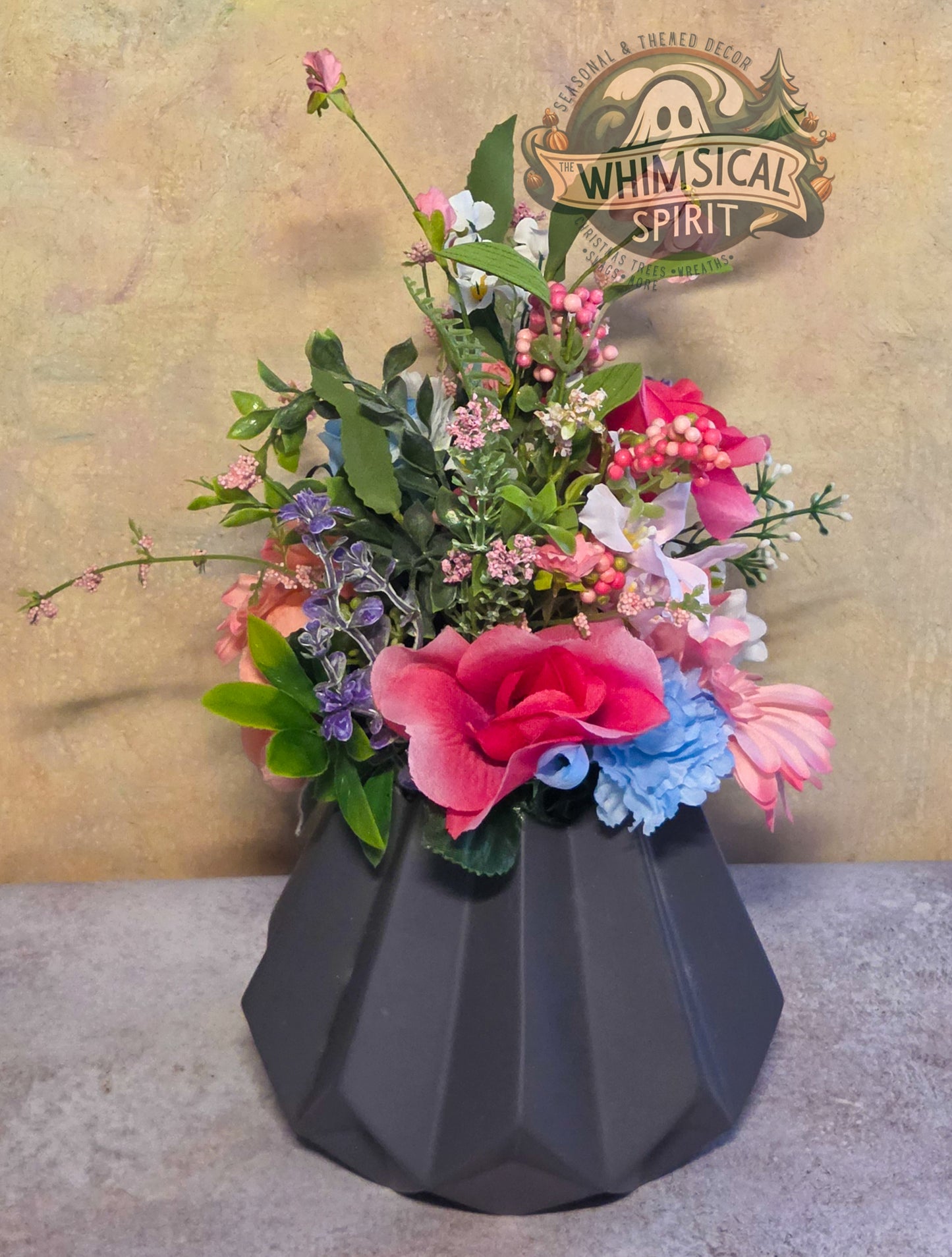 Blush Facet Bloom - Wildflower Blooms Floral Everyday Centerpiece