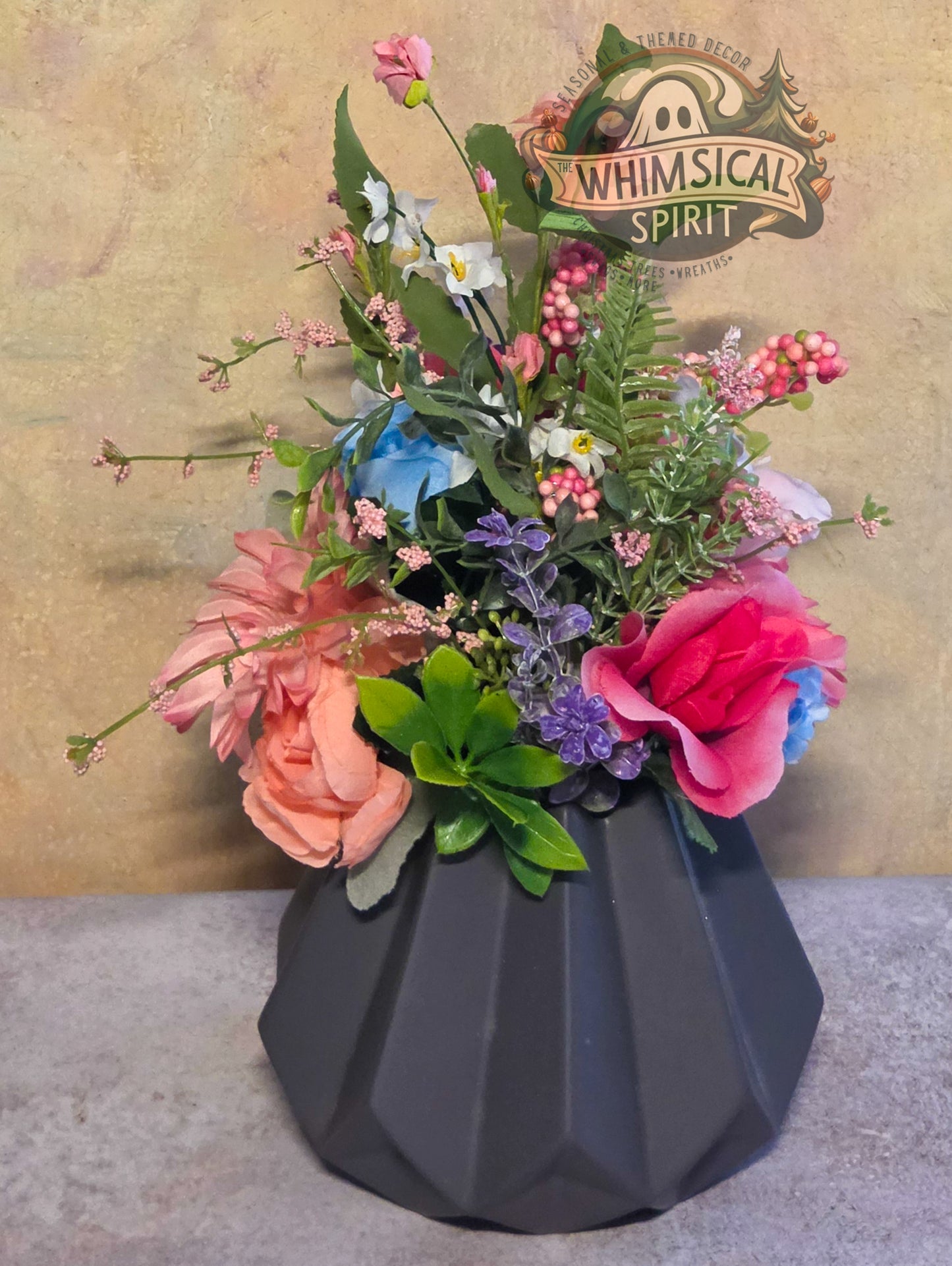 Blush Facet Bloom - Wildflower Blooms Floral Everyday Centerpiece