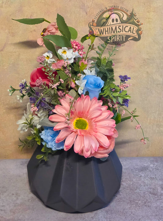 Blush Facet Bloom - Wildflower Blooms Floral Everyday Centerpiece