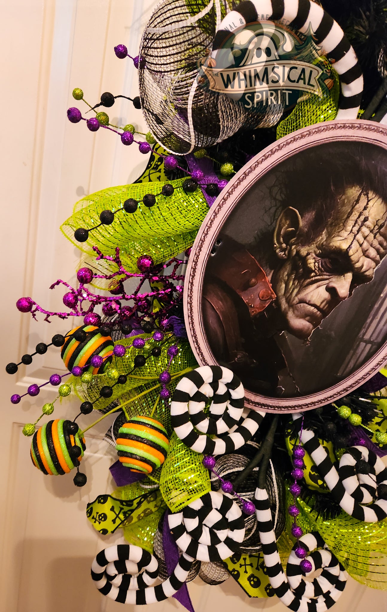 Bolt & Bewitchment - Frankenstein Gothic Halloween Evergreen Swag The Whimsical Spirit