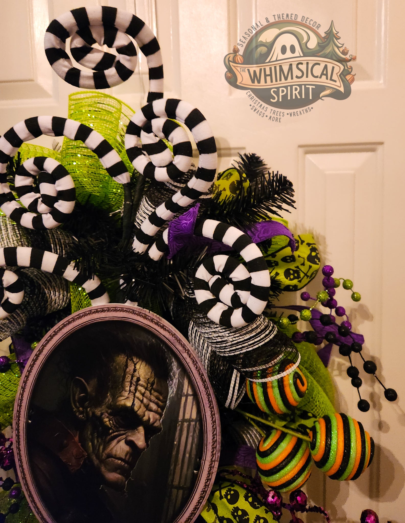 Bolt & Bewitchment - Frankenstein Gothic Halloween Evergreen Swag The Whimsical Spirit