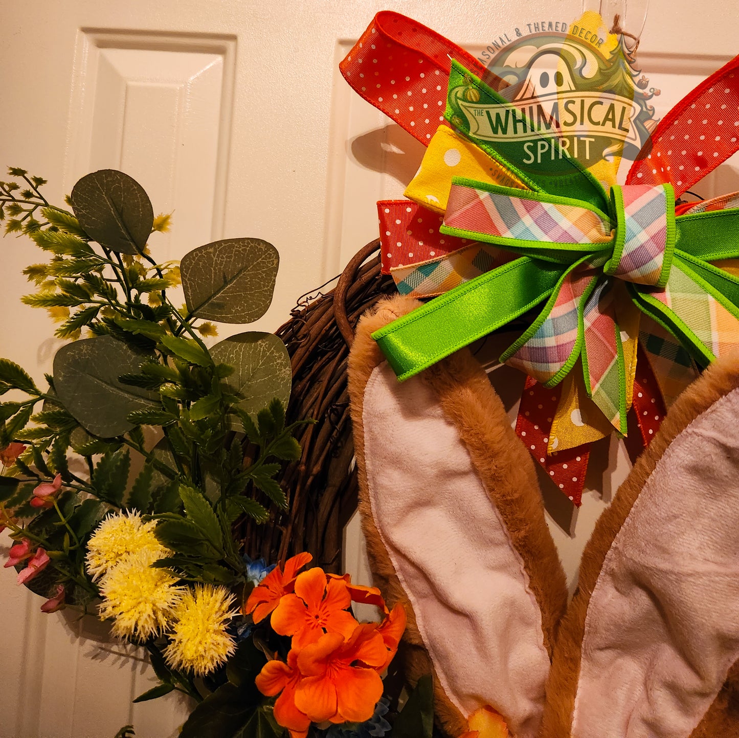 Bunny Blossom Garden Gate - Easter & Spring Grapevine Wreath