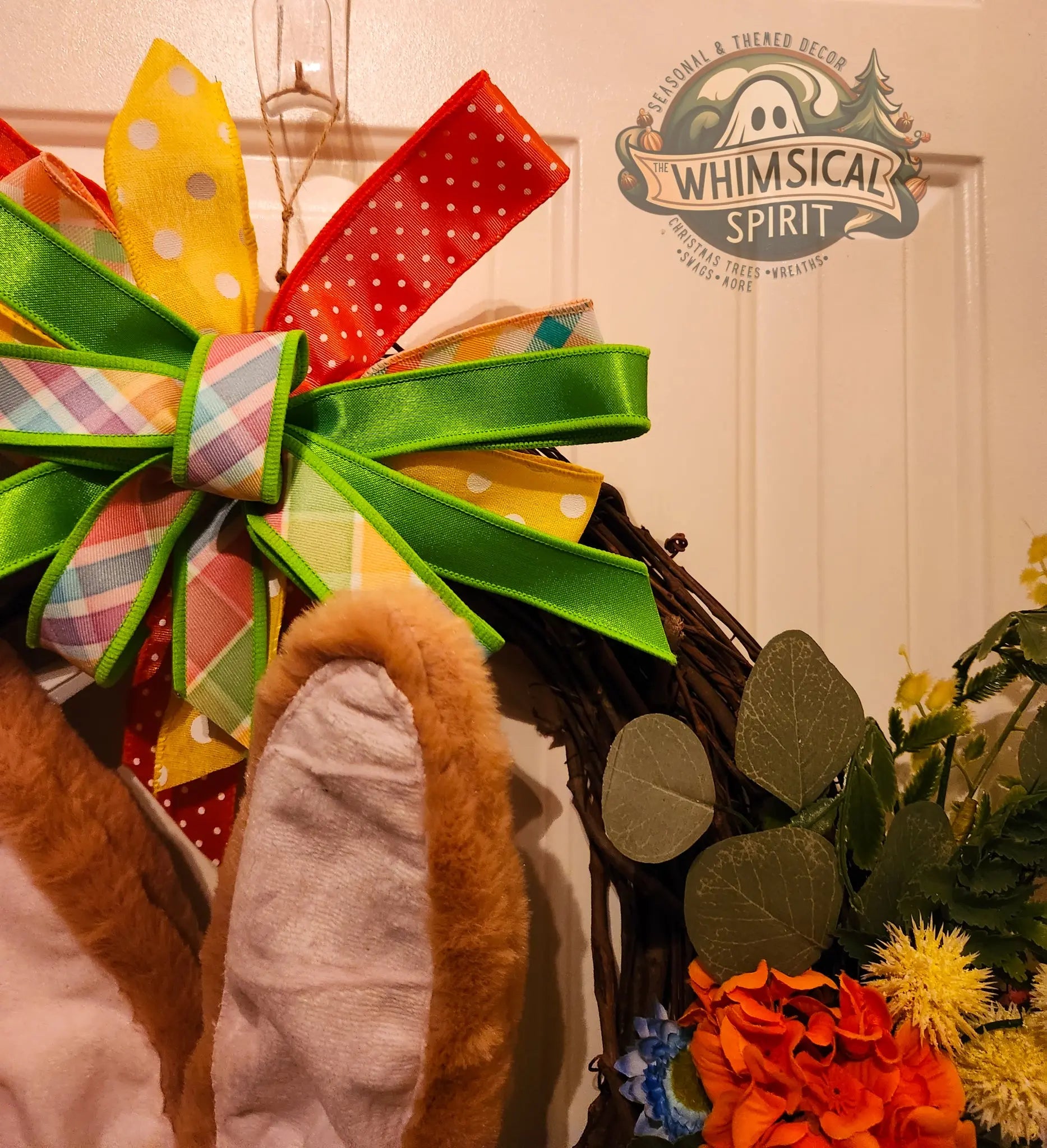 Bunny Blossom Garden Gate - Easter & Spring Grapevine Wreath The Whimsical Spirit