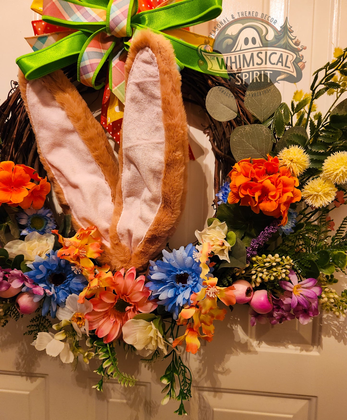Bunny Blossom Garden Gate - Easter & Spring Grapevine Wreath