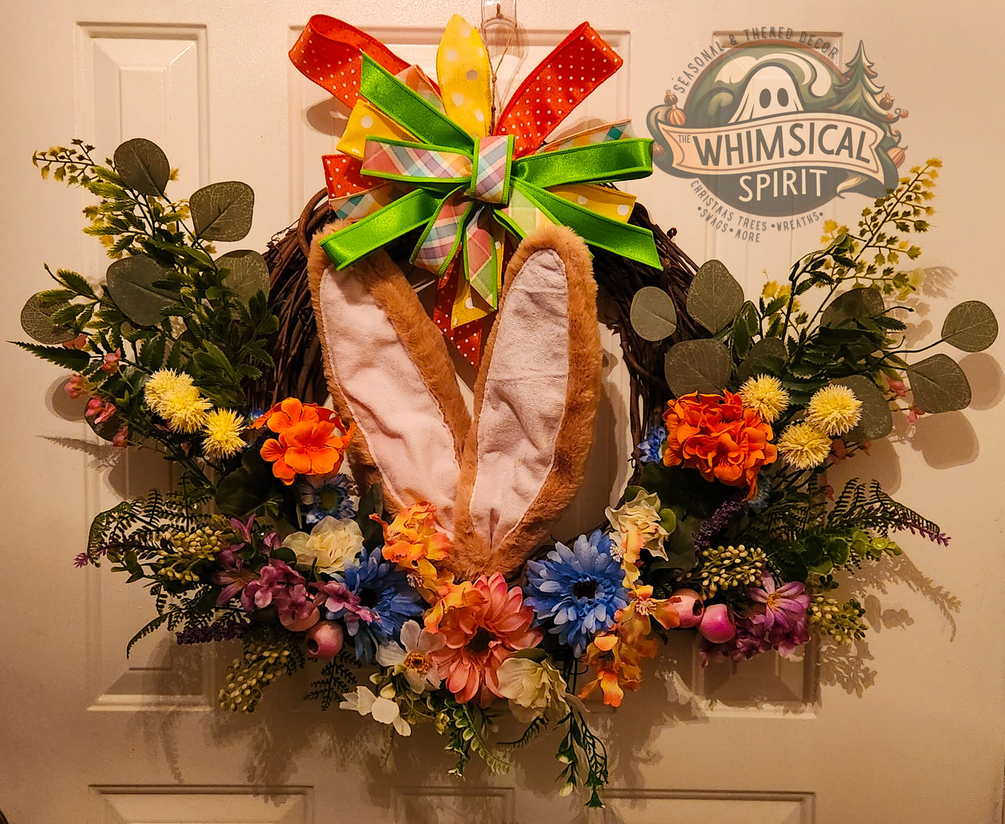 Bunny Blossom Garden Gate - Easter & Spring Grapevine Wreath