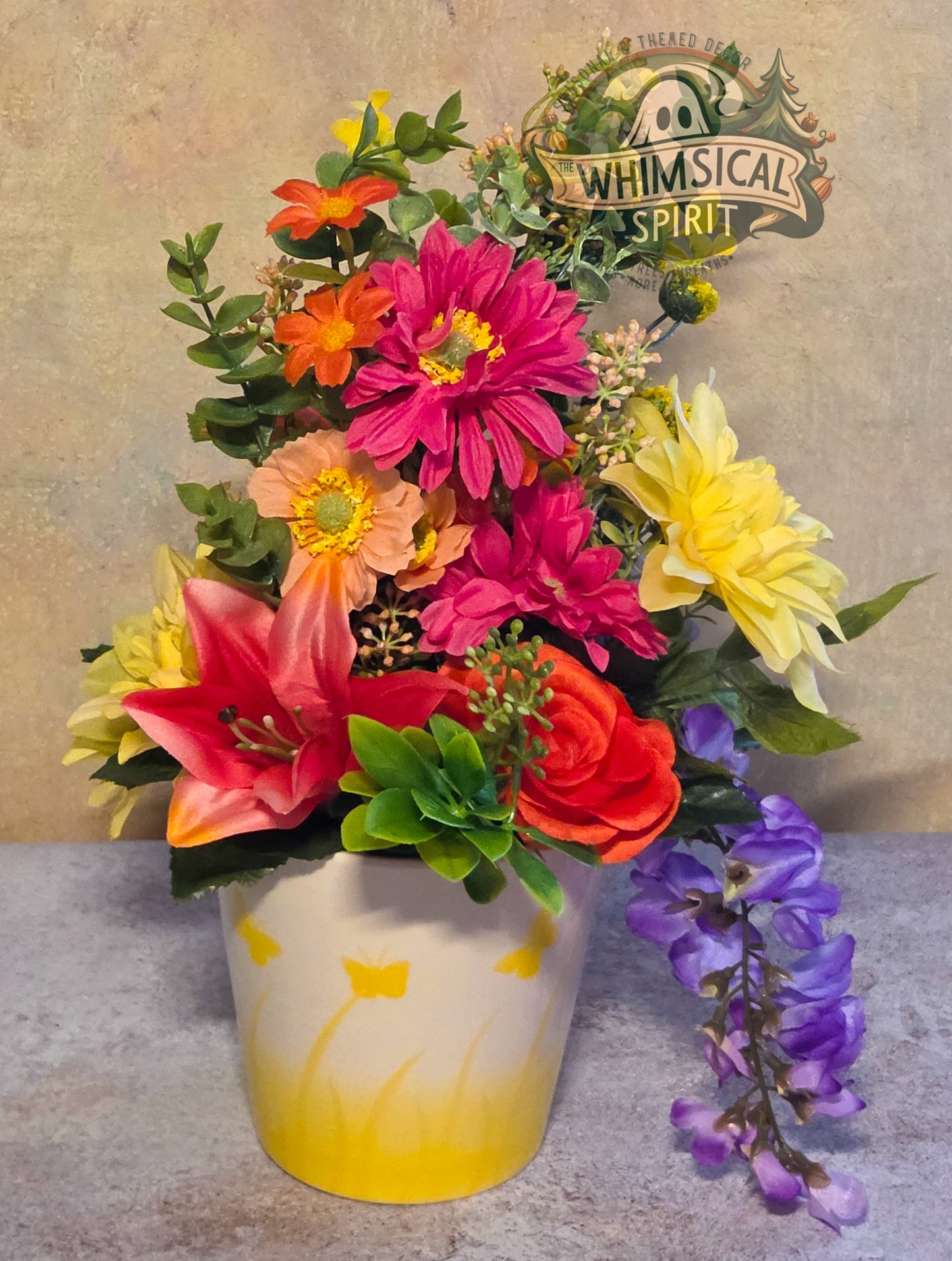 Butterfly Daydream Bloom - Wildflower Blooms Butterfly Spring Centerpiece