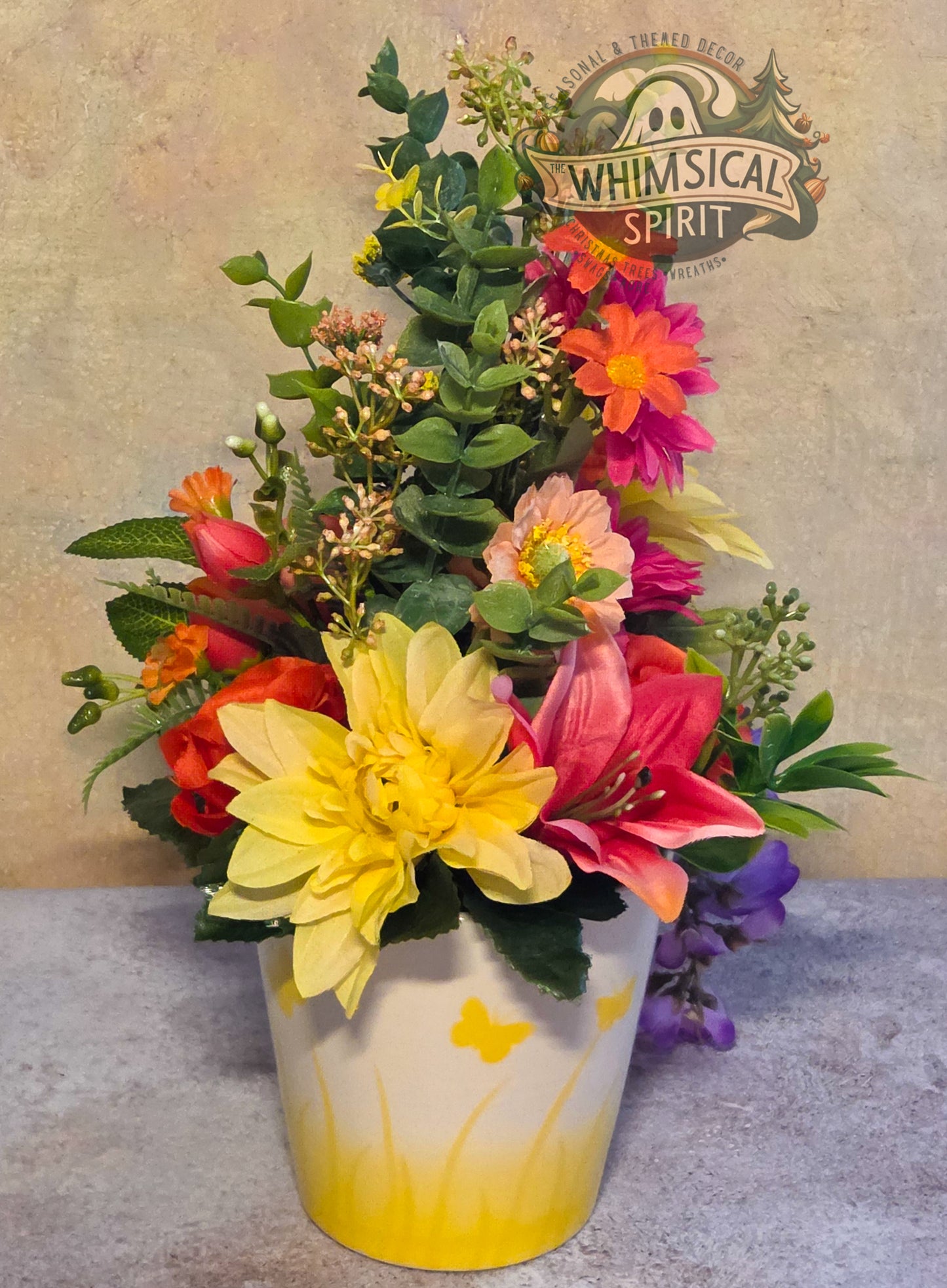 Butterfly Daydream Bloom - Wildflower Blooms Butterfly Spring Centerpiece