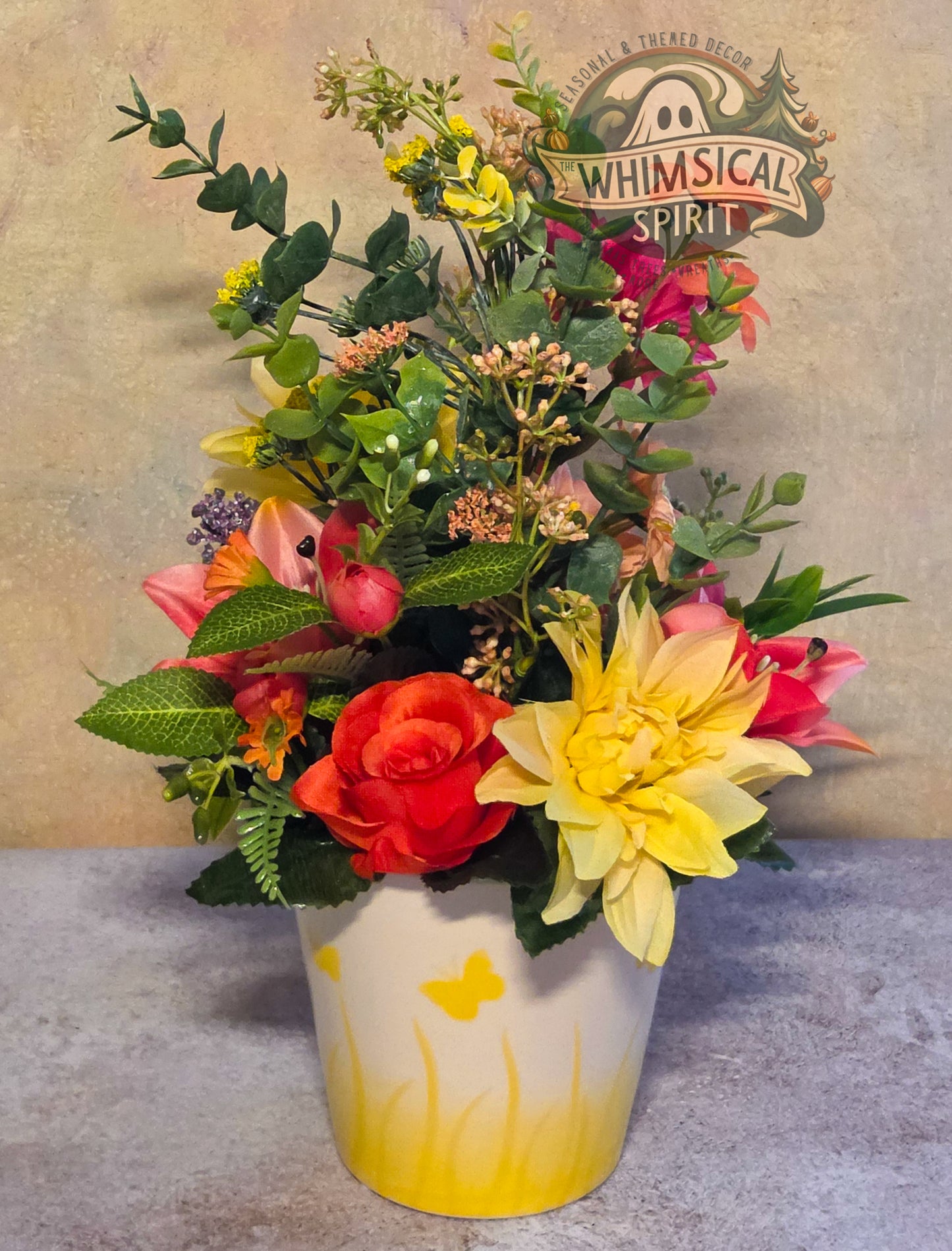 Butterfly Daydream Bloom - Wildflower Blooms Butterfly Spring Centerpiece