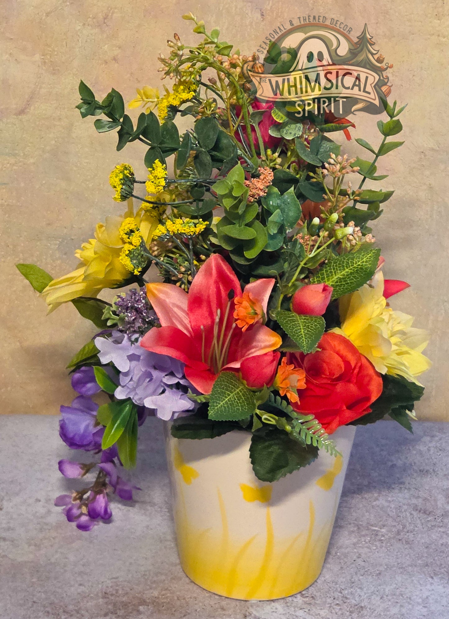 Butterfly Daydream Bloom - Wildflower Blooms Butterfly Spring Centerpiece