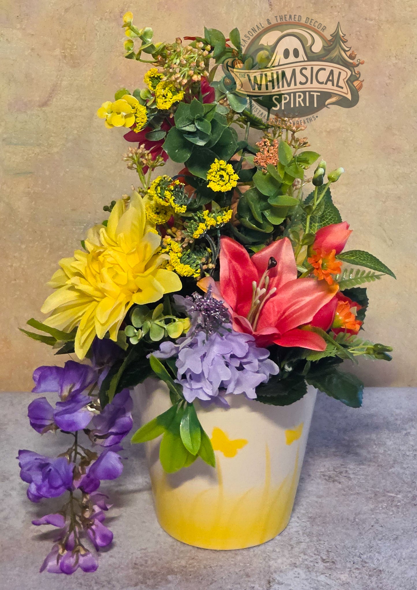 Butterfly Daydream Bloom - Wildflower Blooms Butterfly Spring Centerpiece