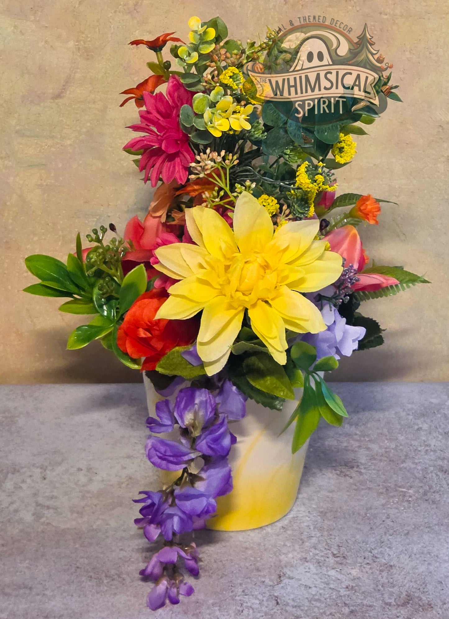 Butterfly Daydream Bloom - Wildflower Blooms Butterfly Spring Centerpiece
