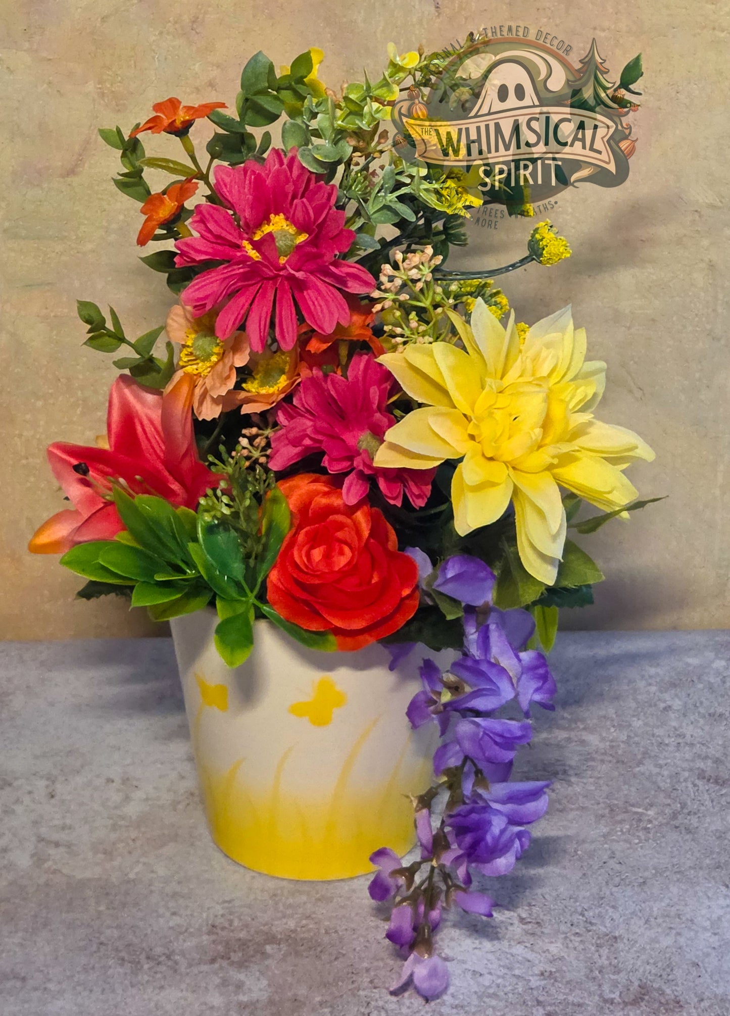 Butterfly Daydream Bloom - Wildflower Blooms Butterfly Spring Centerpiece