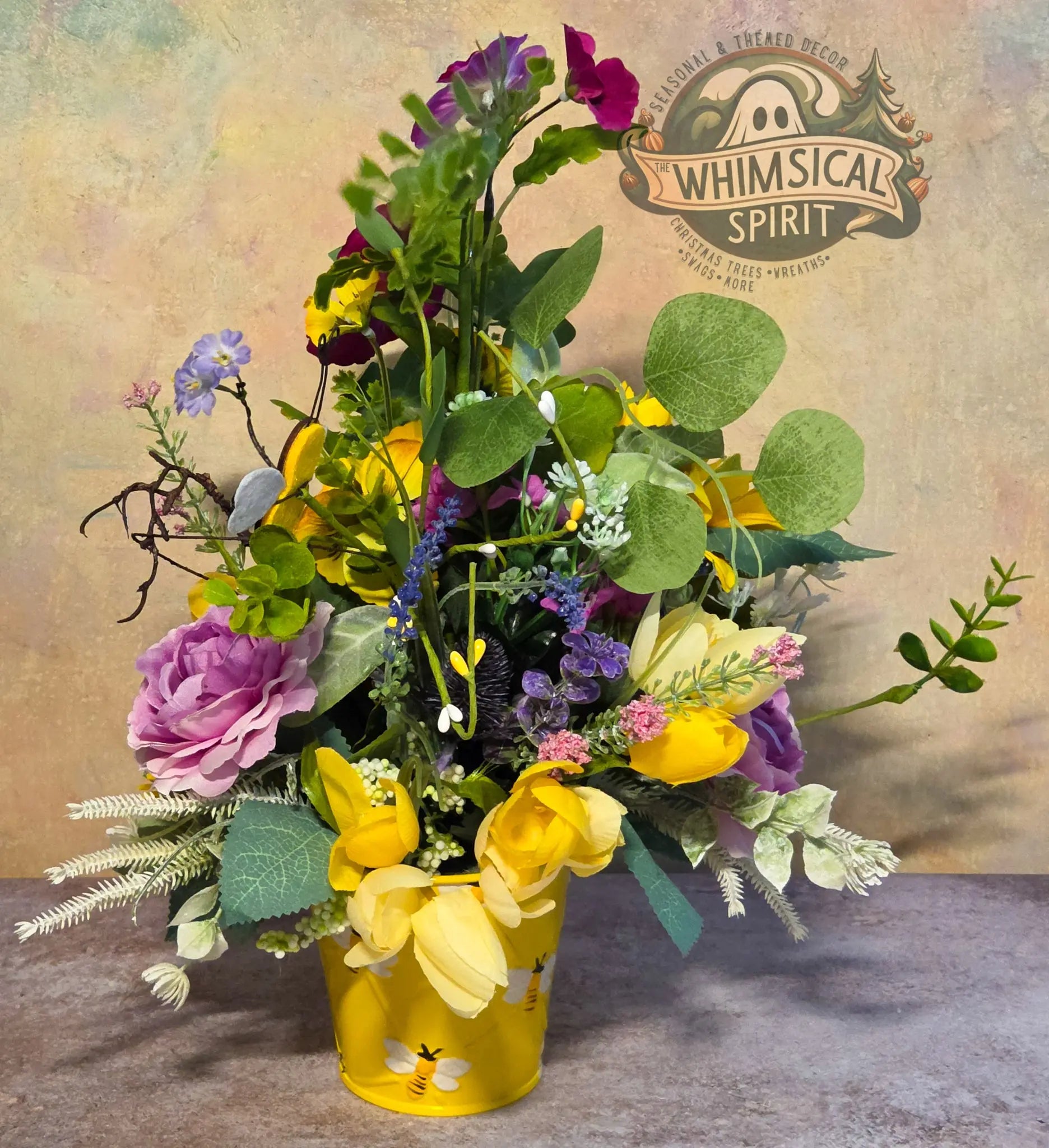 Buzzing Meadow Gathering - Spring Bumble Bee Wildflower Centerpiece The Whimsical Spirit