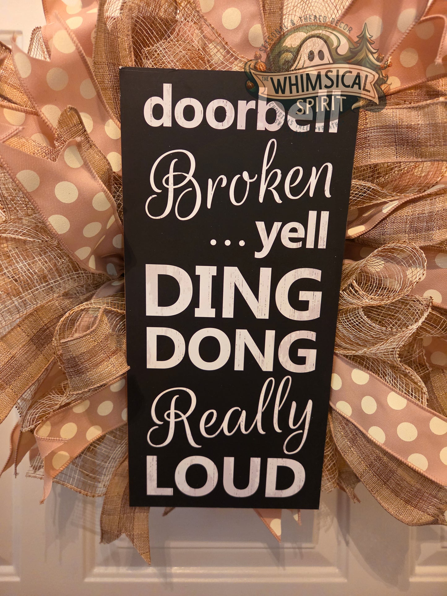 Ding Dong Declaration - Funny Neutral Everyday Welcome Wreath