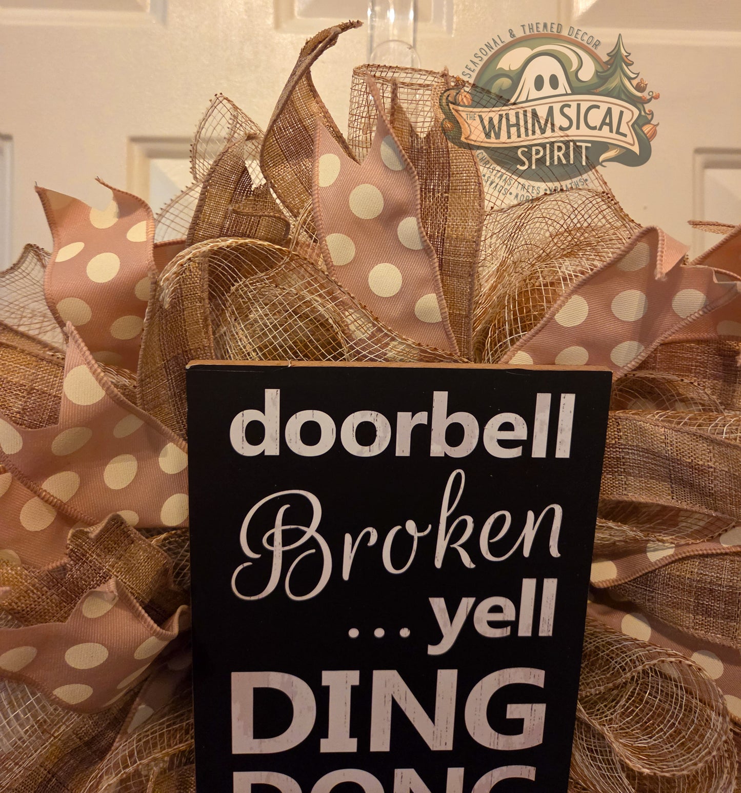 Ding Dong Declaration - Funny Neutral Everyday Welcome Wreath