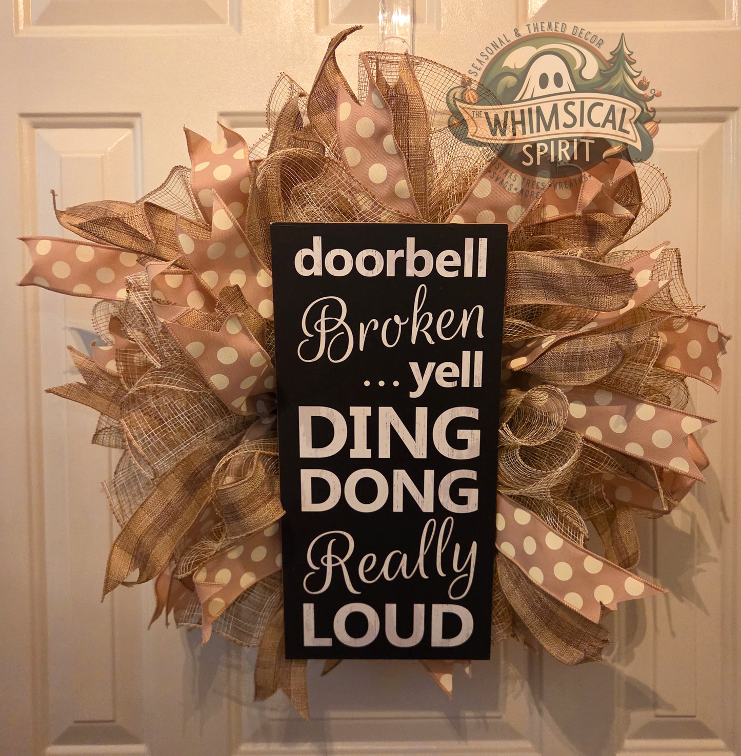 Ding Dong Declaration - Funny Neutral Everyday Welcome Wreath