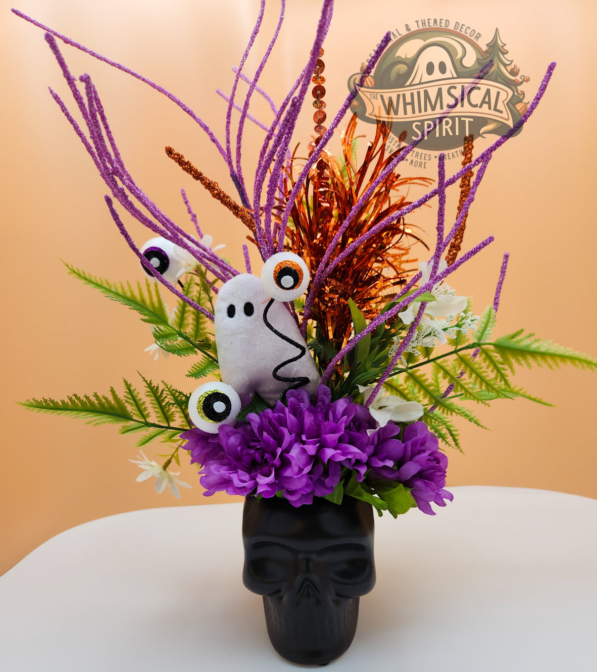 Ghoul Garden - Halloween Skull Tabletop Centerpiece The Whimsical Spirit
