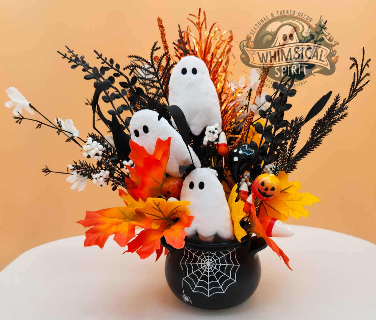 Ghoul Gathering - Halloween Ghost Tabletop Centerpiece The Whimsical Spirit