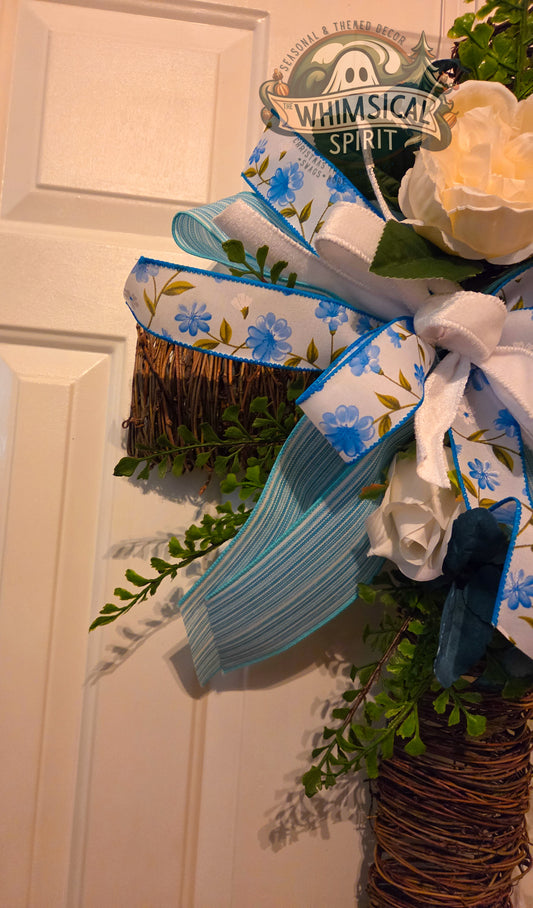 Grace in Bloom Cross - Easter Faith Front Door Wreath