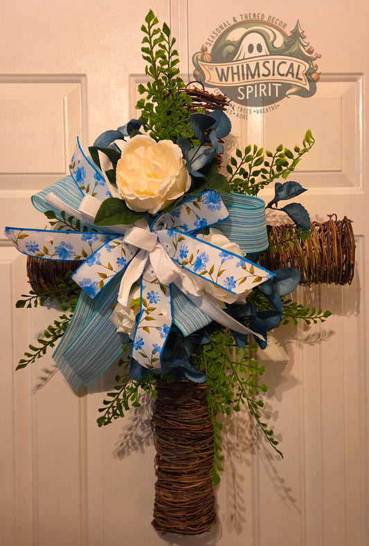 Grace in Bloom Cross - Easter Faith Front Door Wreath