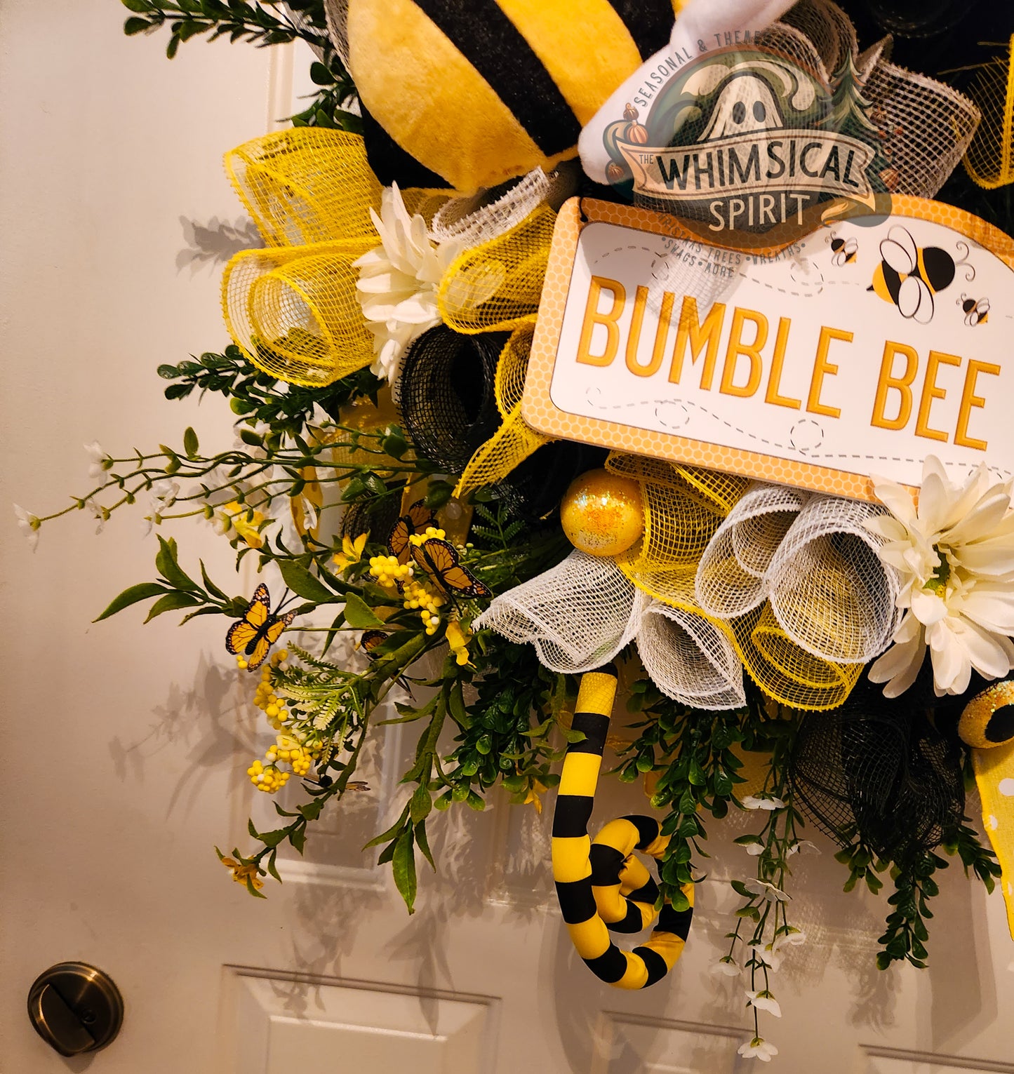 Honeywing Meadow Lane - Bumble-Bee & Butterfly Evergreen Wreath