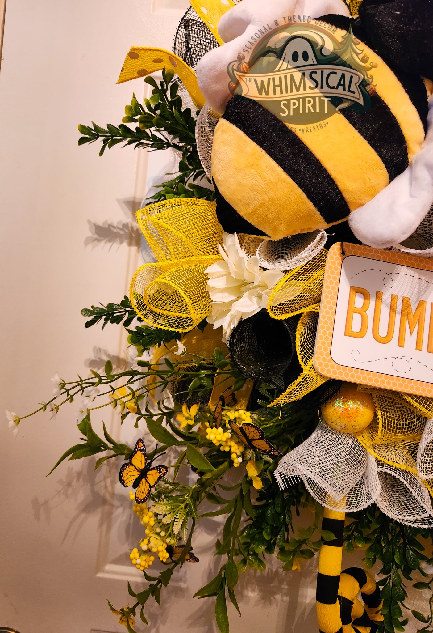 Honeywing Meadow Lane - Bumble-Bee & Butterfly Evergreen Wreath