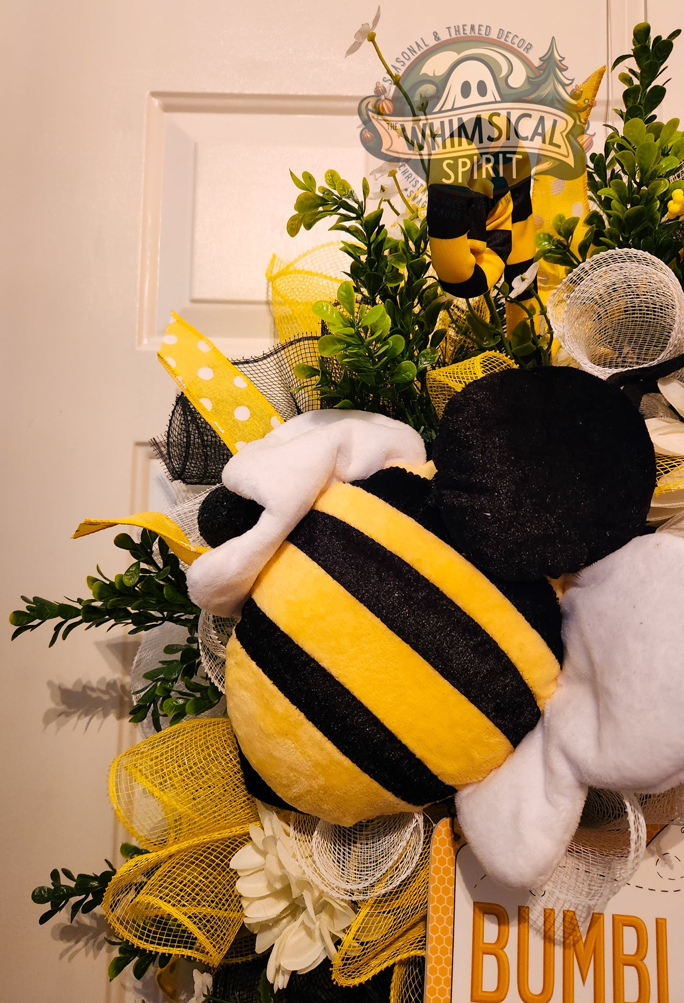 Honeywing Meadow Lane - Bumble-Bee & Butterfly Evergreen Wreath
