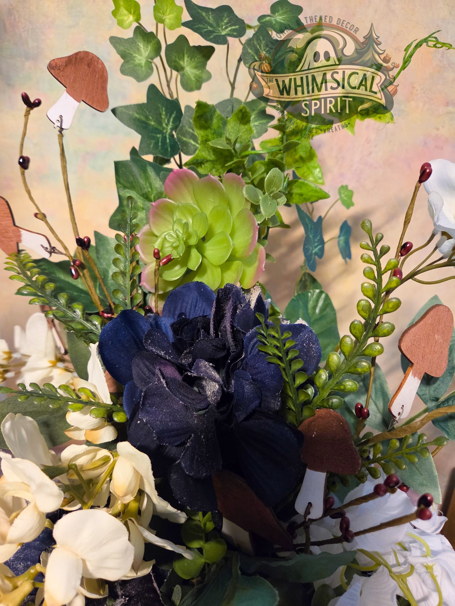Ivory Garden Retreat - Everyday Neutral Elegant Tabletop Centerpiece
