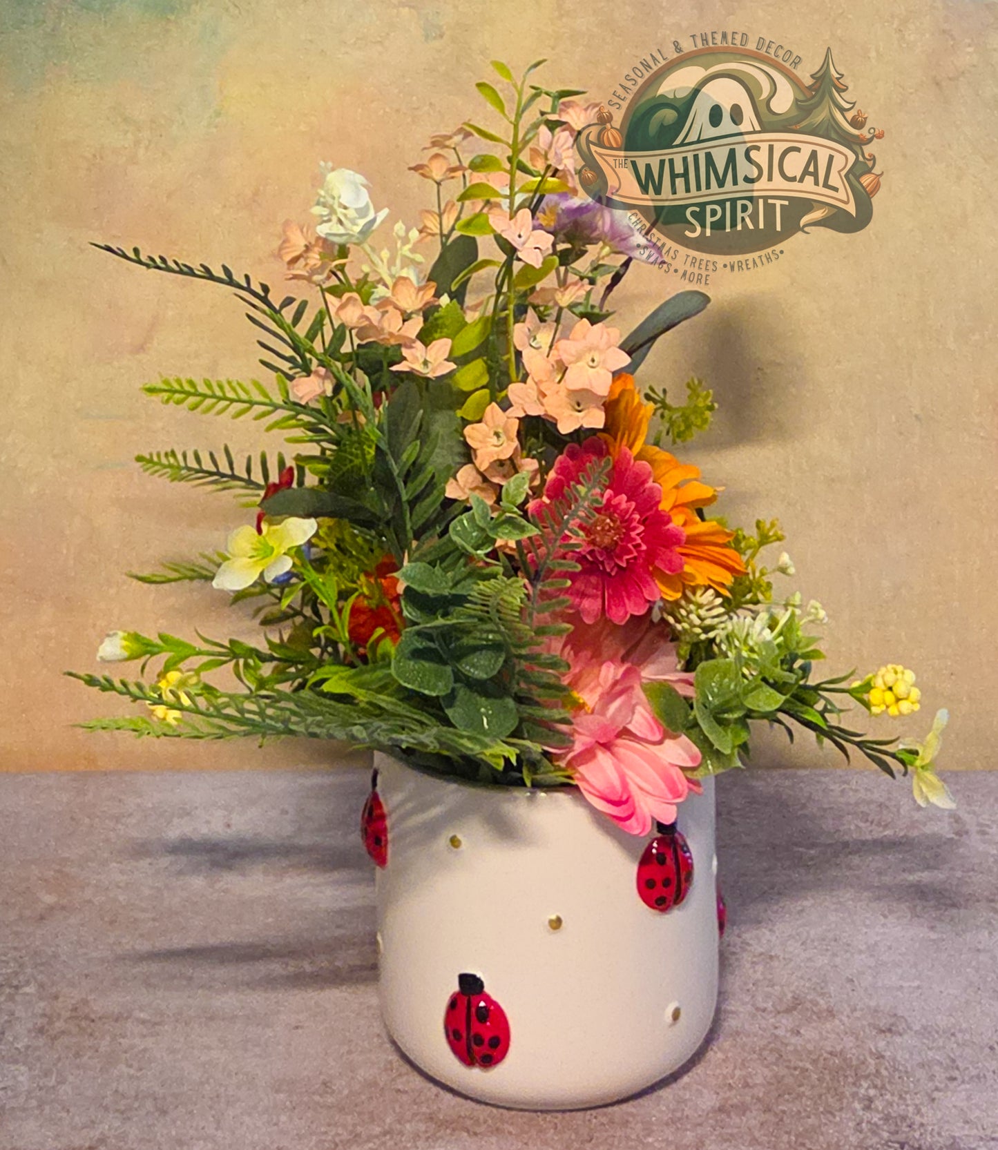 Ladybug Lane Bloom - Wildflower Blooms Ladybug Centerpiece