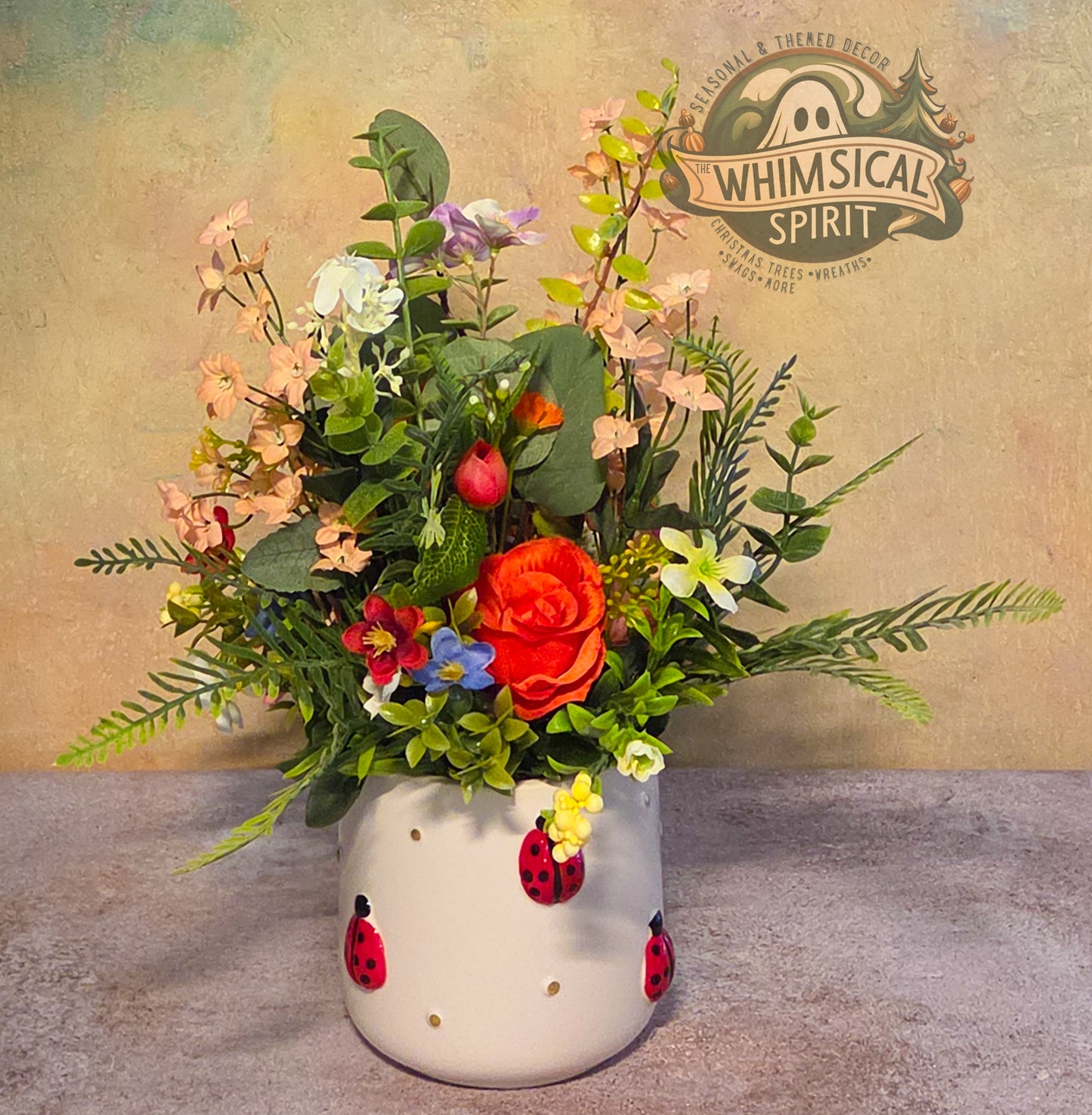 Ladybug Lane Bloom - Wildflower Blooms Ladybug Centerpiece
