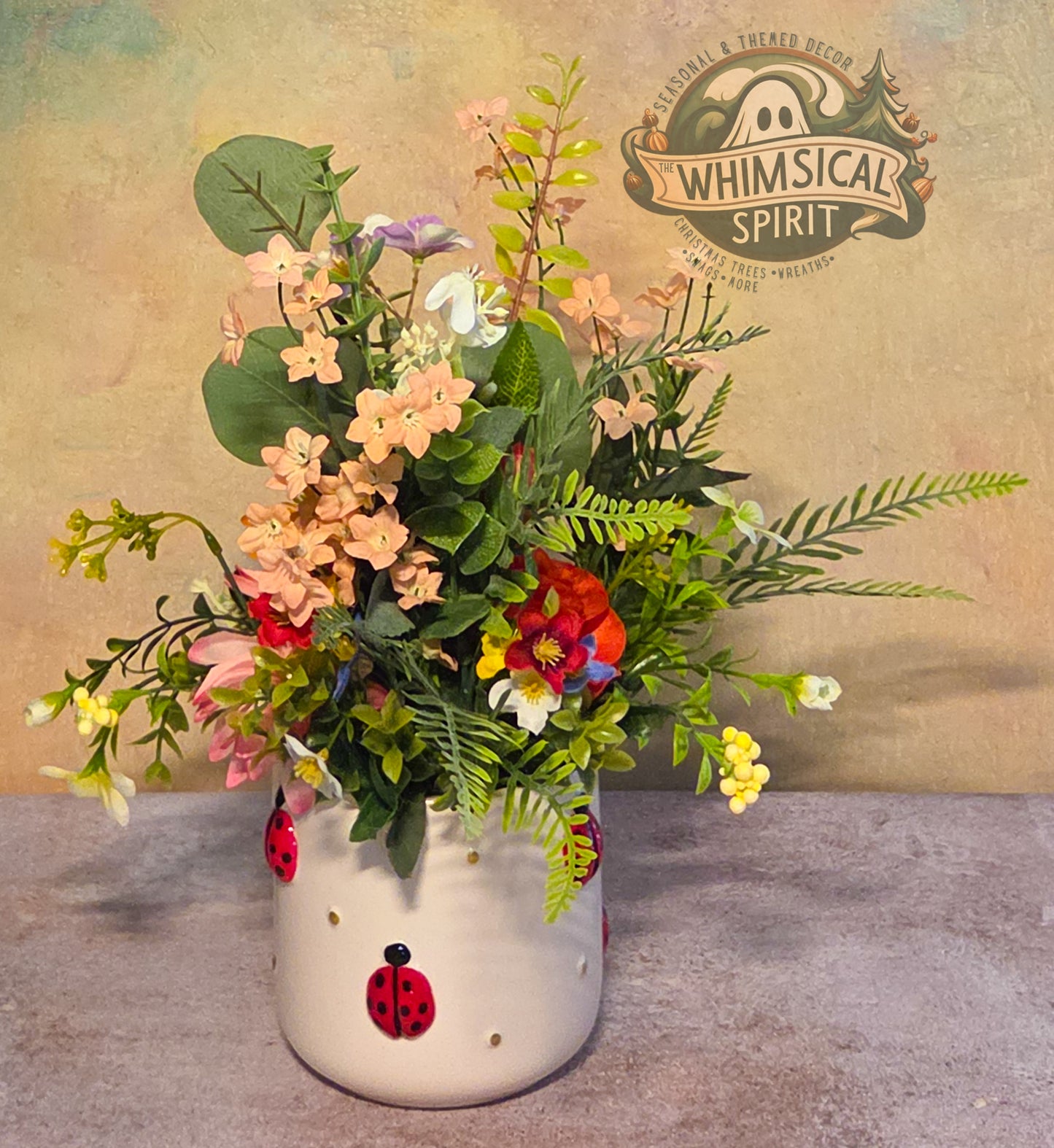 Ladybug Lane Bloom - Wildflower Blooms Ladybug Centerpiece