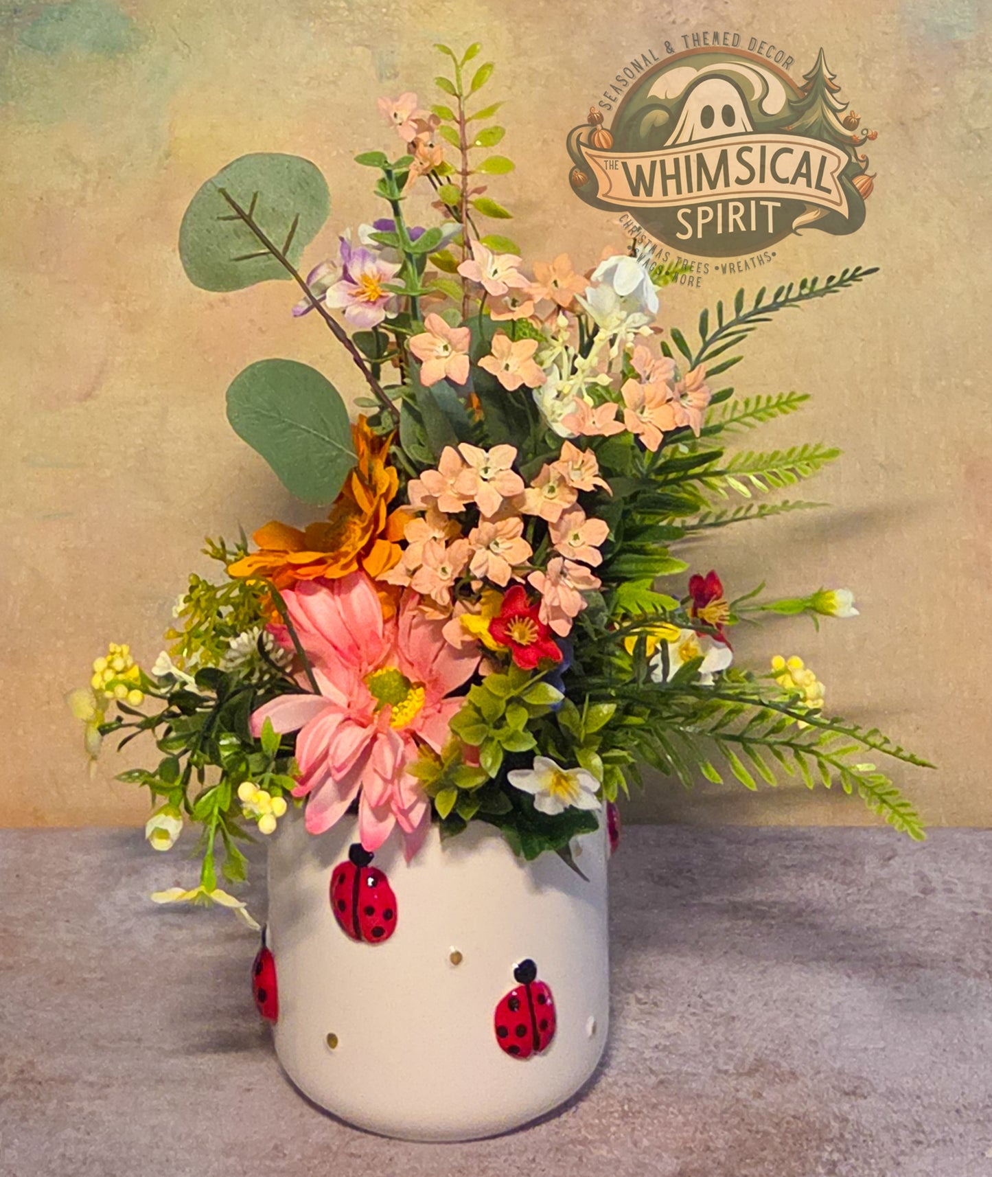 Ladybug Lane Bloom - Wildflower Blooms Ladybug Centerpiece