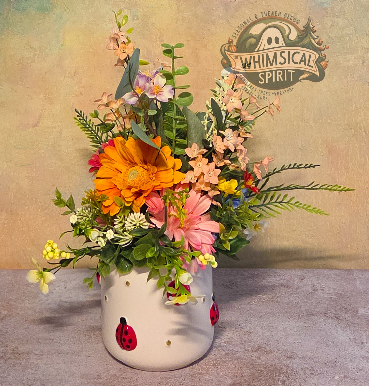 Ladybug Lane Bloom - Wildflower Blooms Ladybug Centerpiece