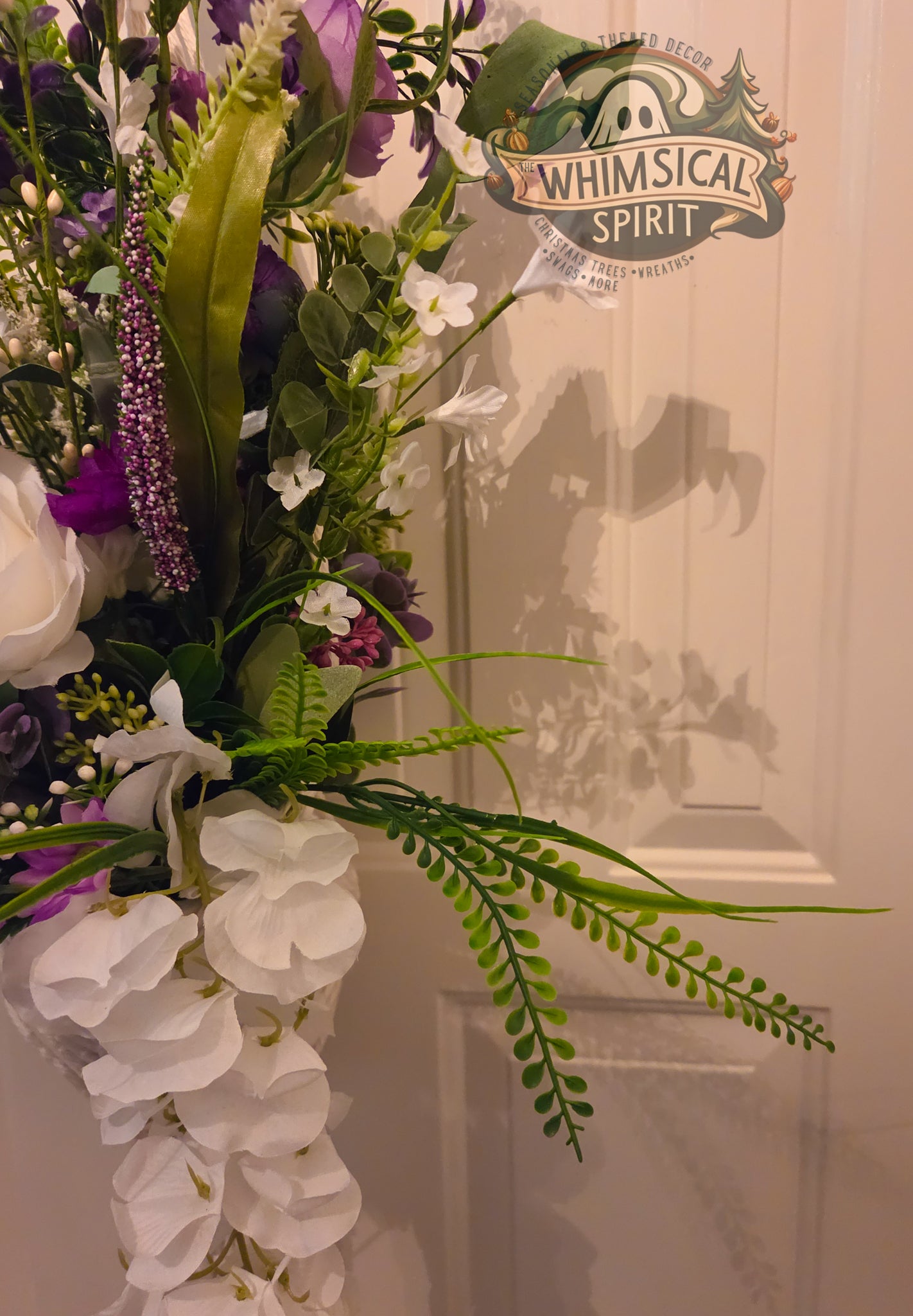 Lavender Lace Cascade - Macrame Bloom Suspended Centerpiece