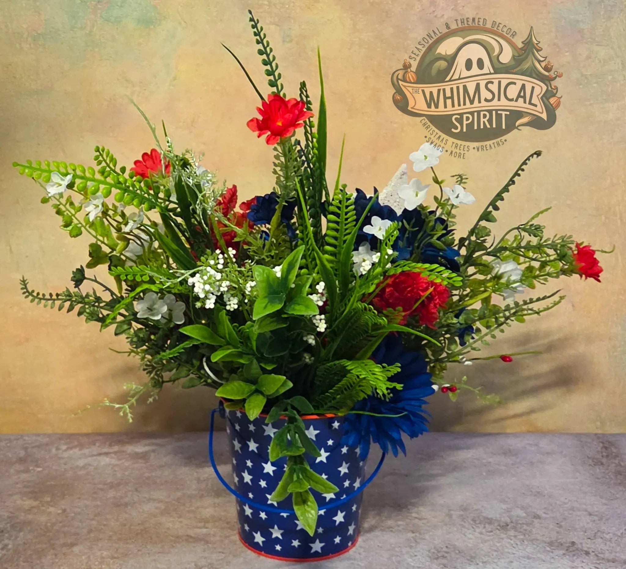 Liberty Spark Bloom - America 250 4th of July Patriotic Tabletop Centerpiece The Whimsical Spirit