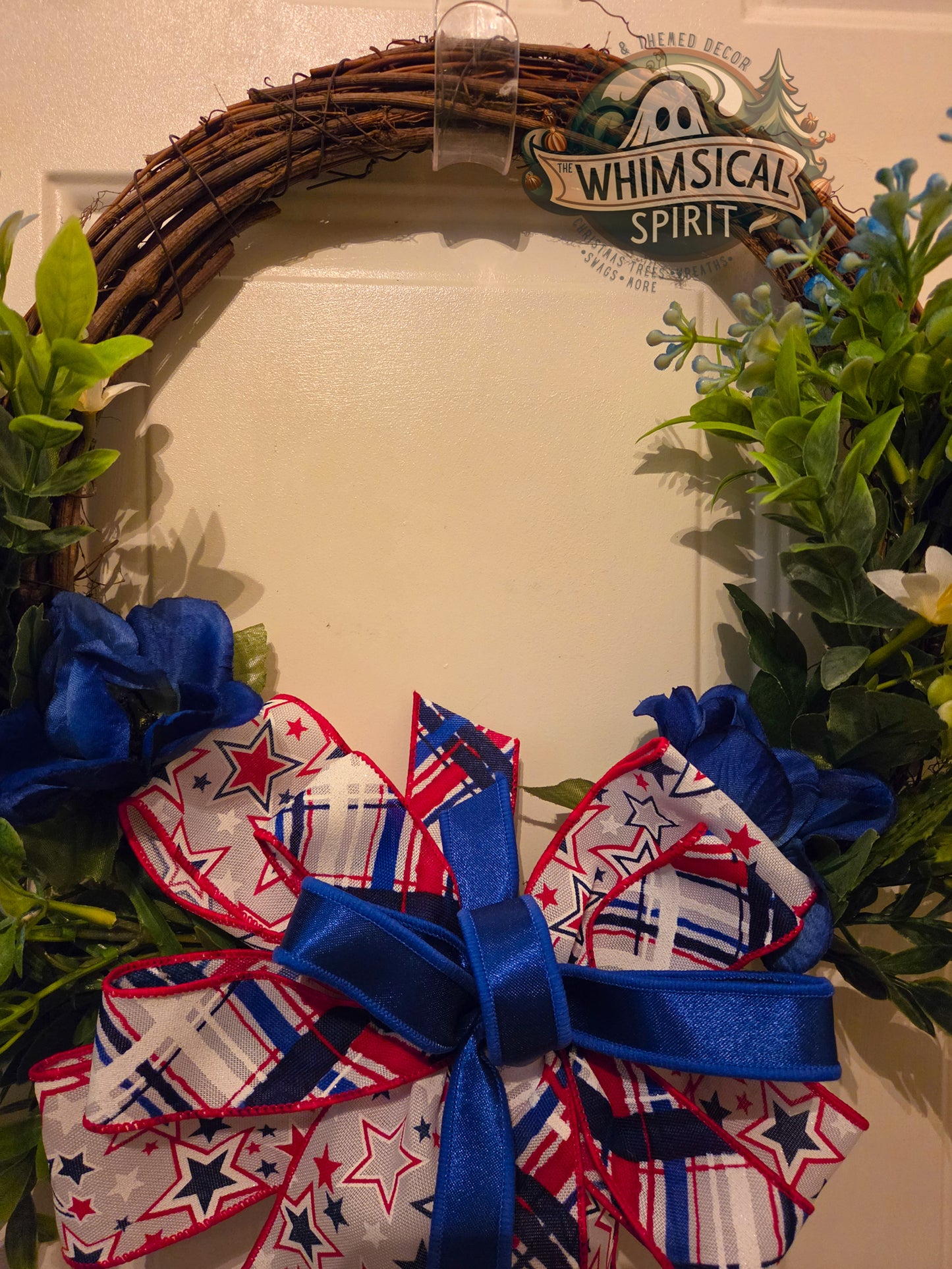 Patriot’s Meadow Entry - America 250 4th of July Patriotic Floral Wreath