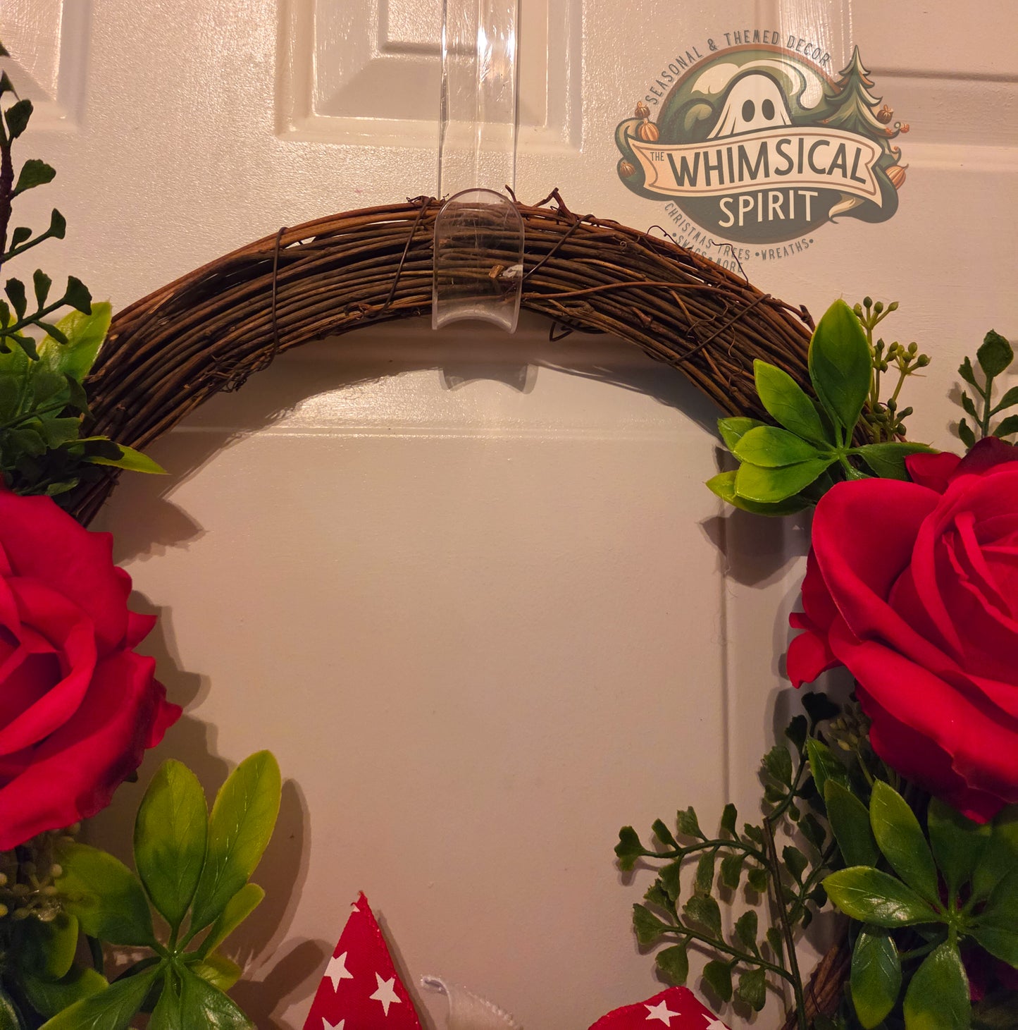 Patriot’s Rose Welcome - America 250 4th of July Patriotic Floral Wreath