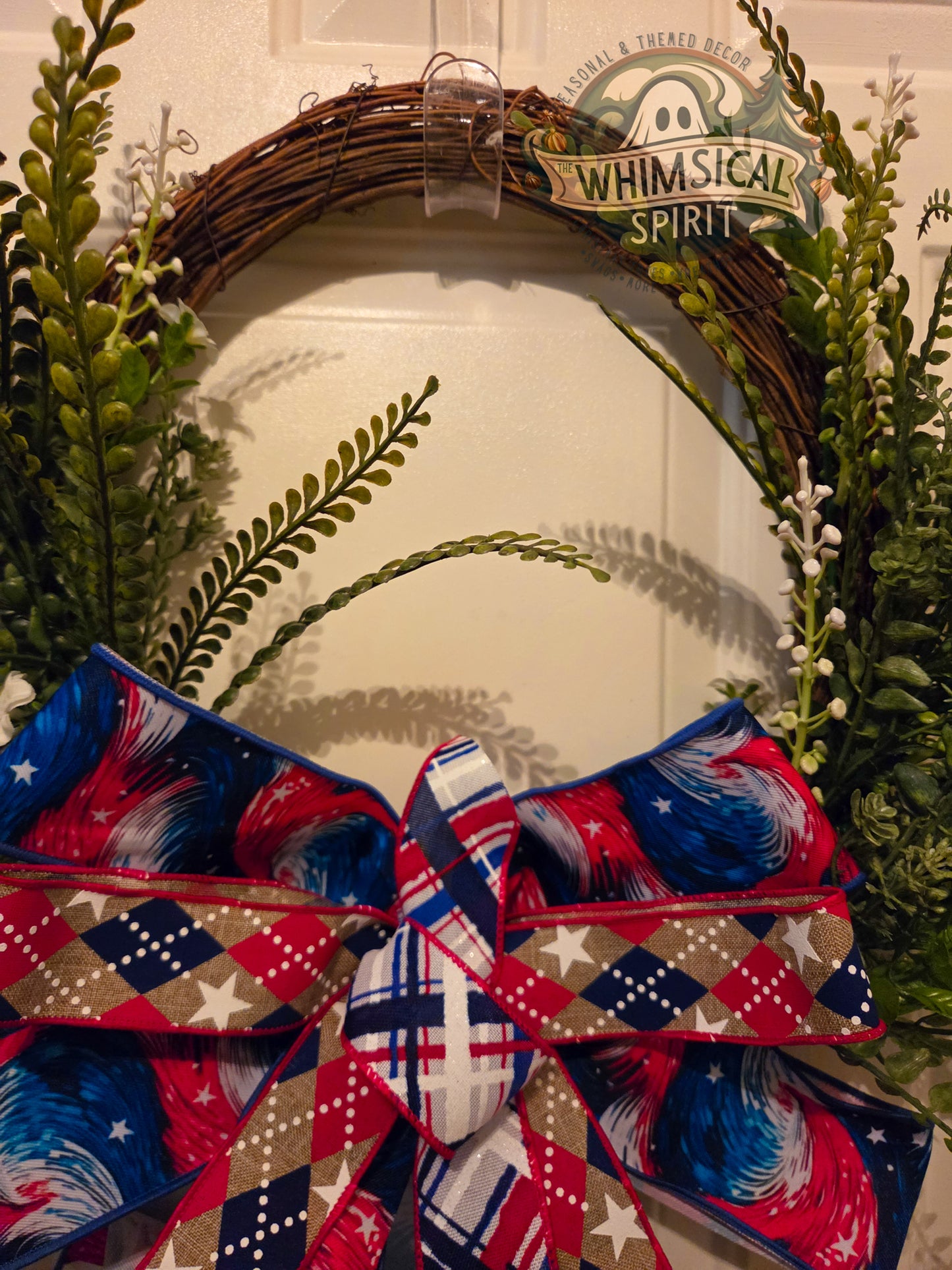 Patriot’s Wildwood Gathering - America 250 4th of July Patriotic Floral Wreath