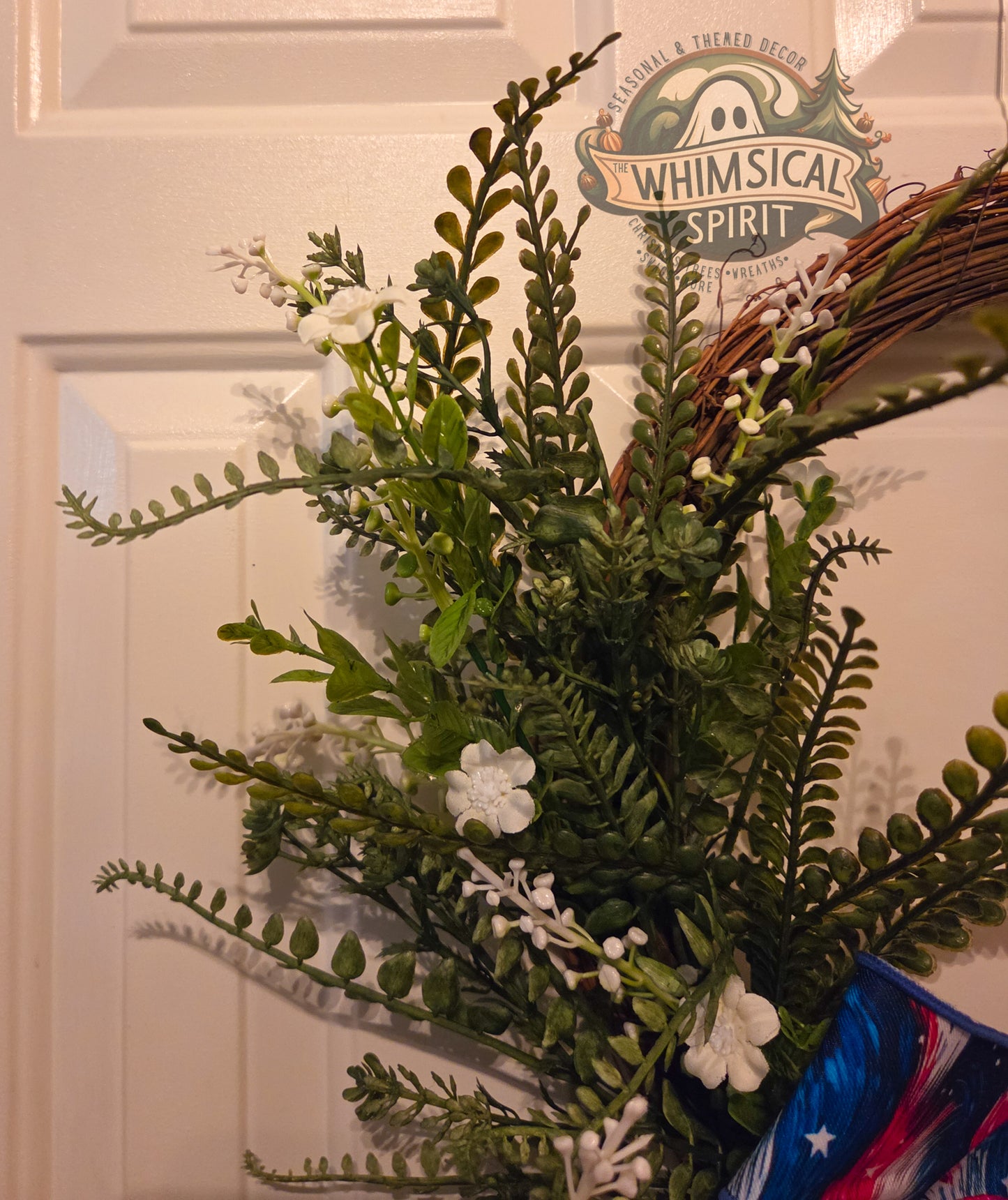 Patriot’s Wildwood Gathering - America 250 4th of July Patriotic Floral Wreath