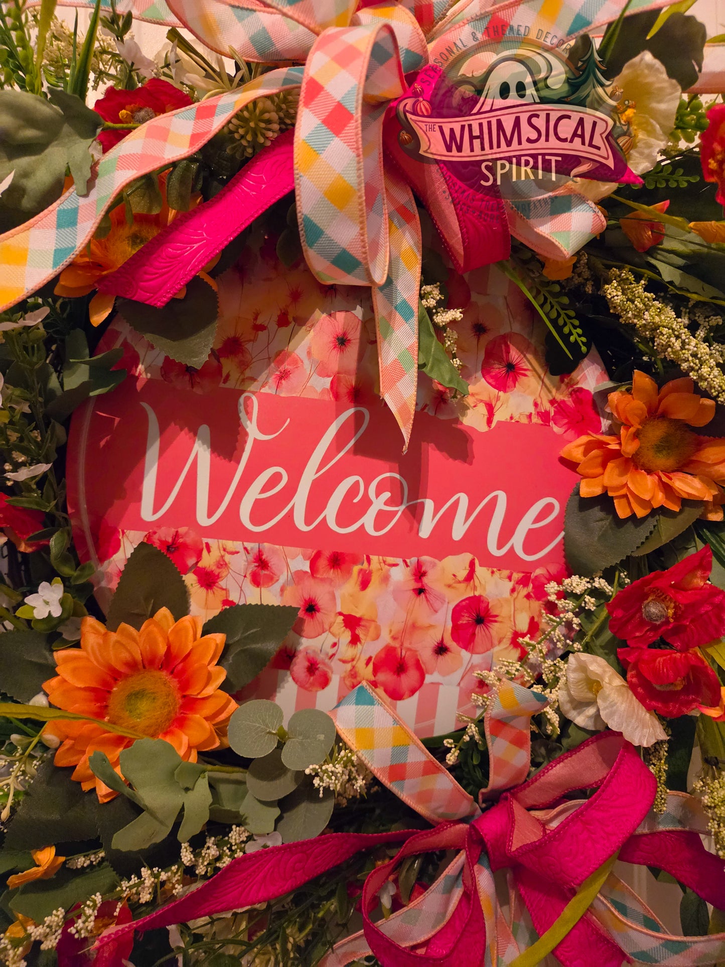 Poppy Daydream Welcome - Summer Everyday Poppy Flower Welcome Wreath