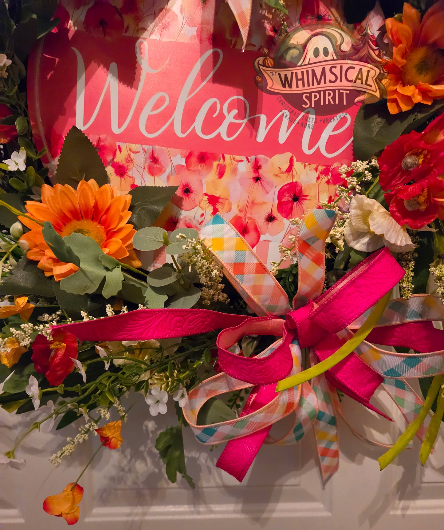 Poppy Daydream Welcome - Summer Everyday Poppy Flower Welcome Wreath